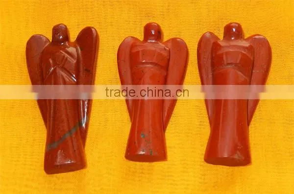 Semi Precious Stone Angels / Agate Angels / Carved Angels / Wholesale Red Jasper Angels used in Angel Thearpy
