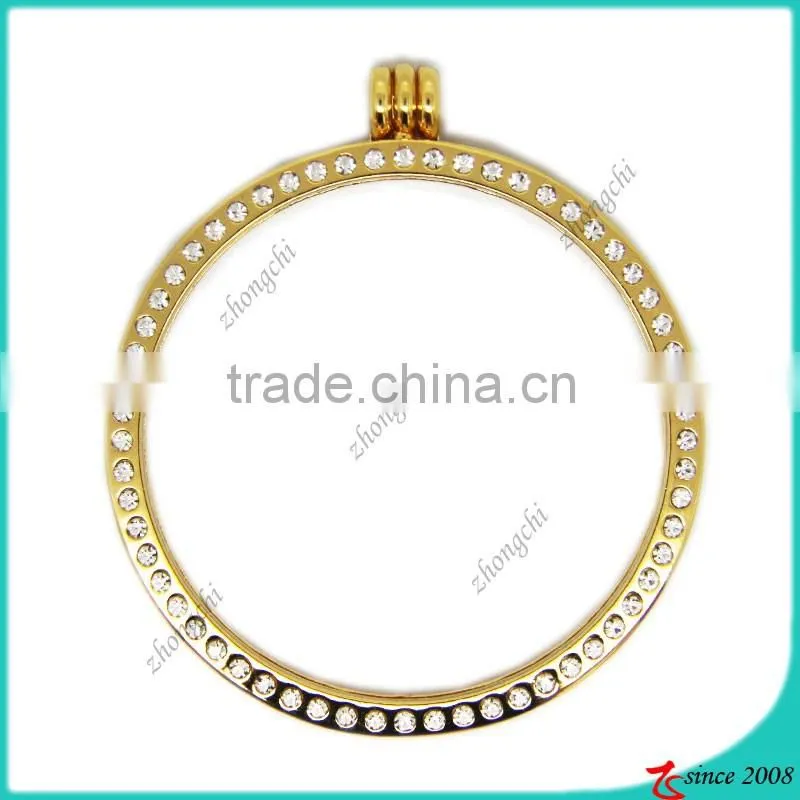 60MM*55MM Zinc Alloy Gold Changeable DIY Coin Locket