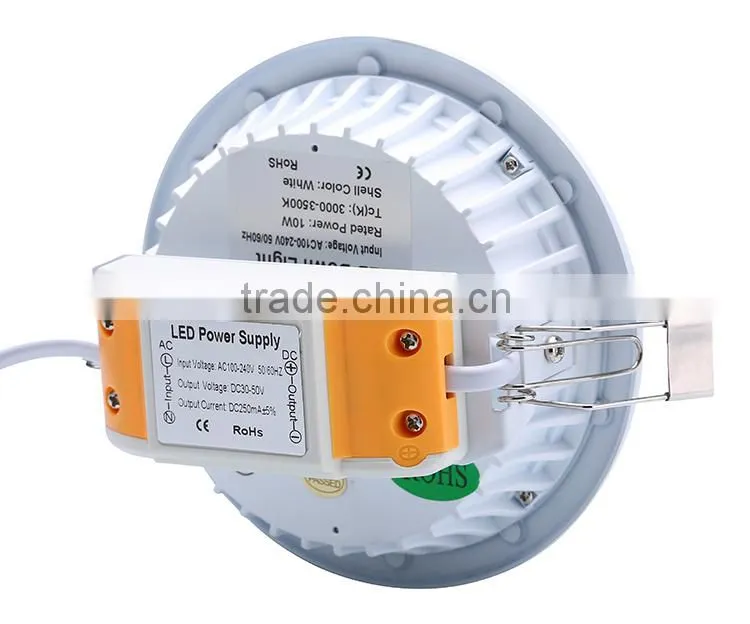 High lumens 80lm/w Samsung SMD Ra80 4 inch 10w led downlight