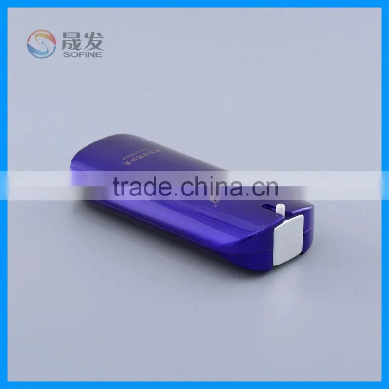 Flat cosmetic sunscreen lotion pump bottle