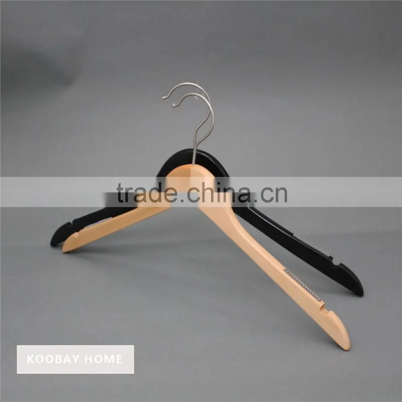 Natural wooden clips garment hotel anti theft ring wood hospitality coat hanger