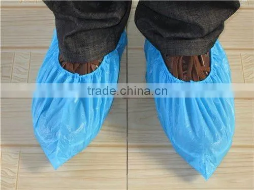 Disposable plastic medical CPE shoe covers