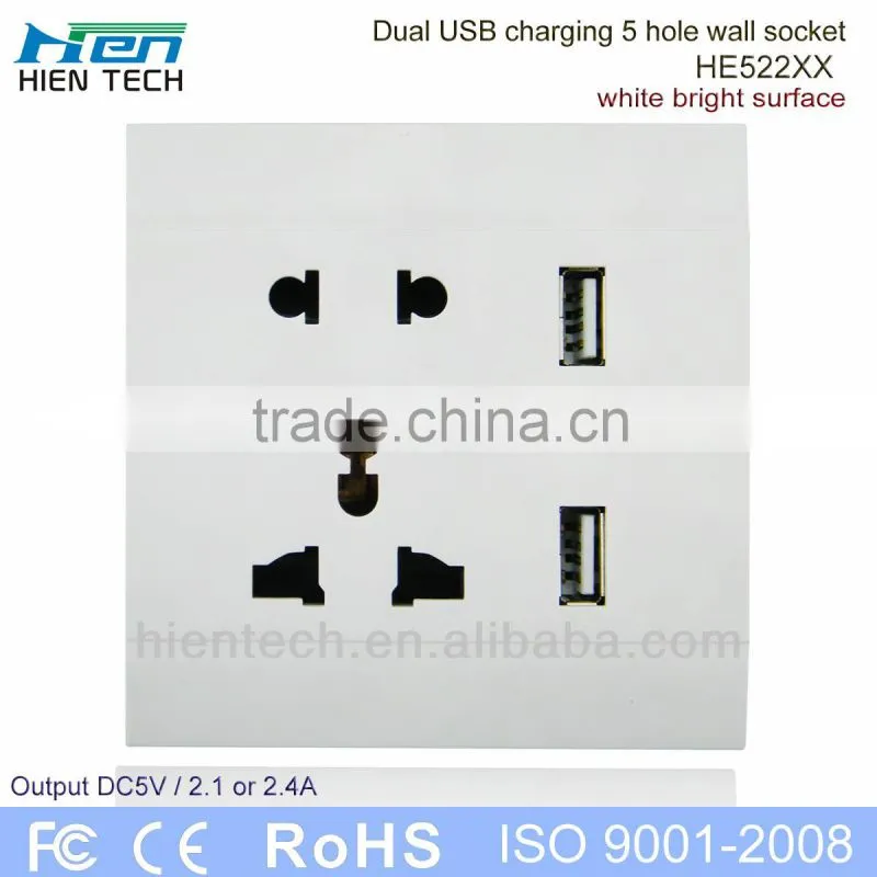 86 type mounting box for HE-522 series and HE-530 series USB wall socket using