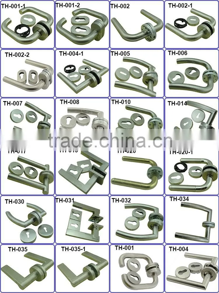 Modern 304 stainless steel door lever for wooden doors