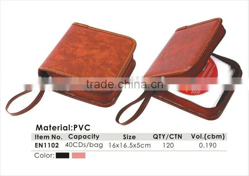 Good Quality Different Colors PVC 80 CD Bag
