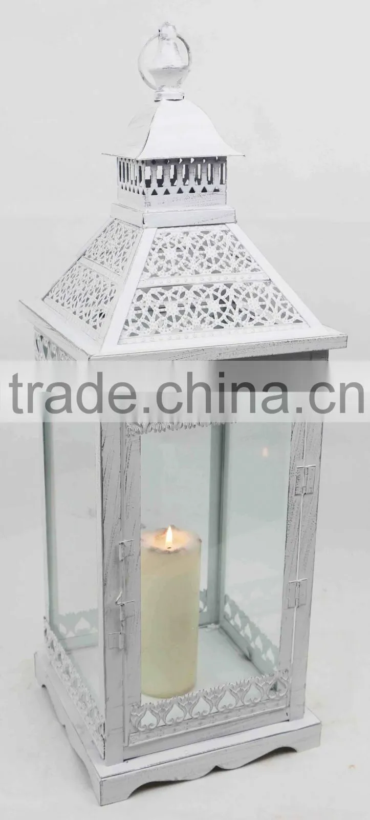 Chinese High-level wholesale white metal lantern for garden decoration
