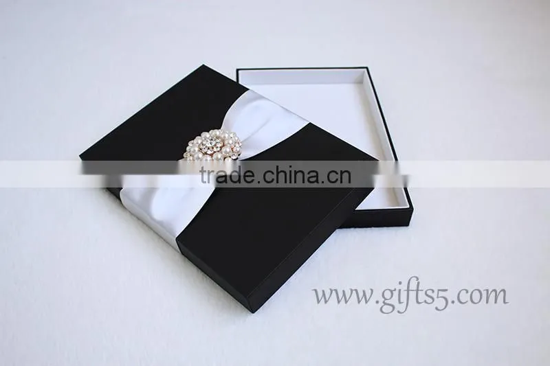 Black wedding invitation boxes wholesale