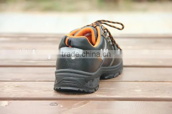 genuine leather upper material and PU outsole material ce army safety shoes