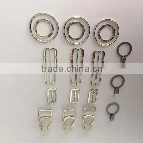 Wholesale woman lady young girl underwear brassiere garment accessory in China nylon bra straps adjuster buckle ring slider