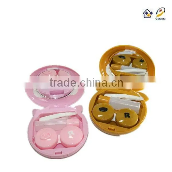 A-8066 luxury gold pig contact lens case