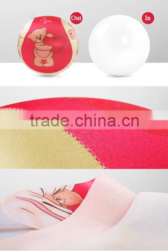 5 inch inflatable ball made by latex air bladder and fabric soft baseball