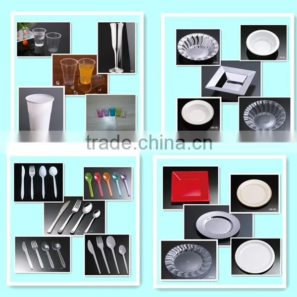 silver coated plastic disposable cutlery set