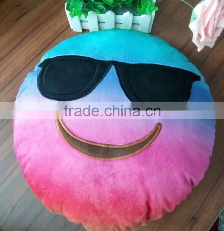 New Emoji whatsapp Tie Dye Plush Pillows rainbow pillow colorful QQ expression pillow