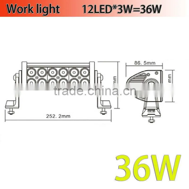 12LED 36W High Quality Light Bar LED Spot Flood Light