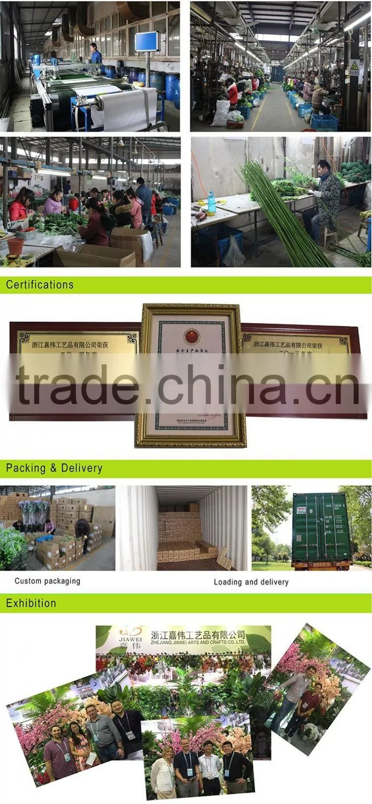 Cheap beautiful decorative plastic artificial tree bamboo leaves branches