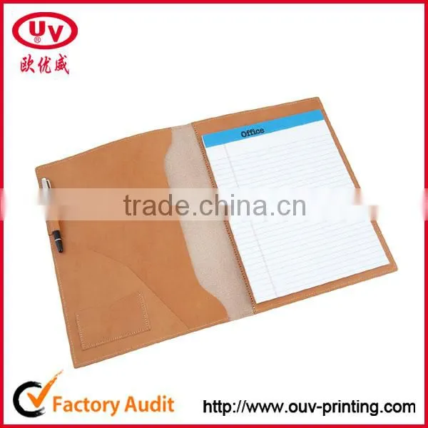 a4 pu leather notepad folder, folder with notepad