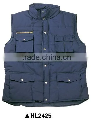 mens warm vest with flannel lining