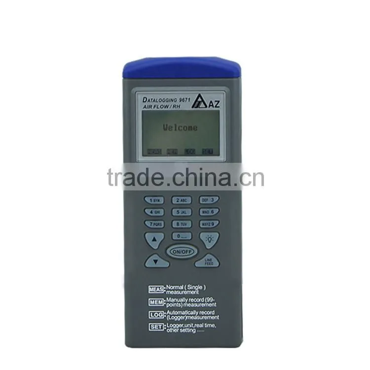 Smart Air Flow Wind Speed Meter Temperature Humidity Monitor Wet Bulb Thermometer Anemometer Data Logger