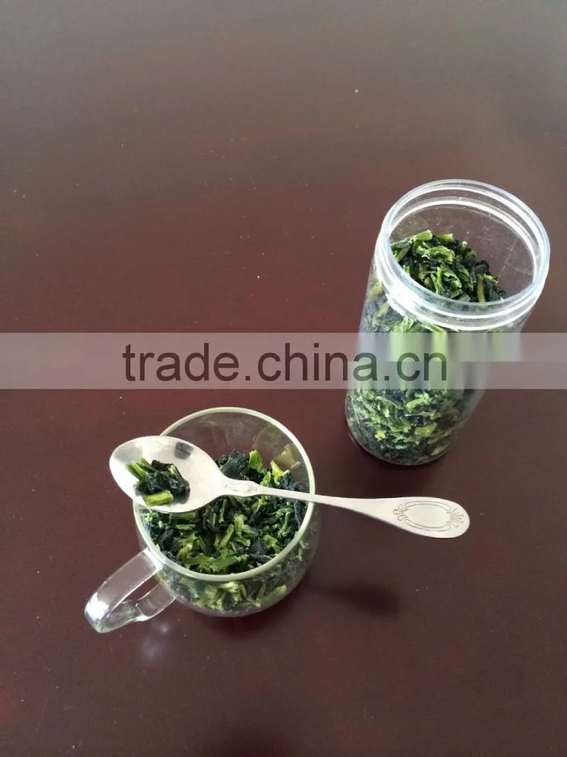 Dehydrated green-stalked vegetable