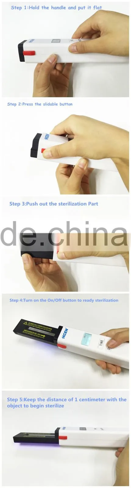 Factory Price UVC LED Germicidal Sanitizer/Portable UV Sterilizer