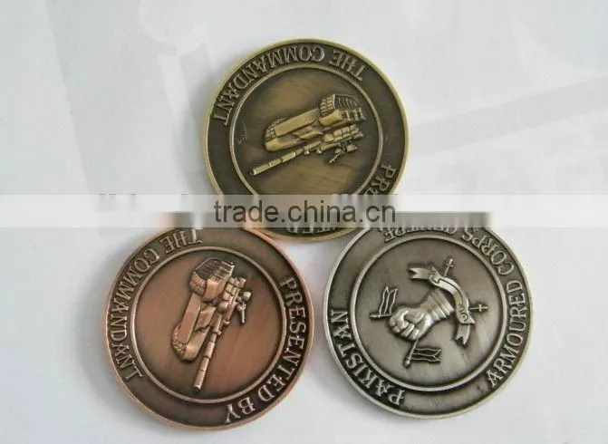 2016 High quality die casting cheap custom coins with hollow out logo