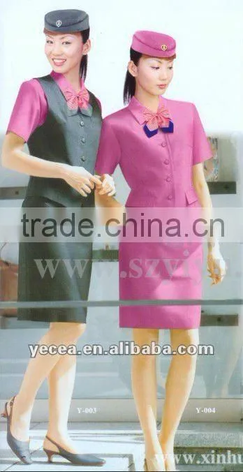 Classical smart design airline stewardess uniform