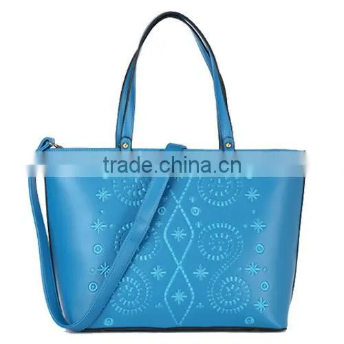 Fashion Ladies Embroideried Pu Handbag