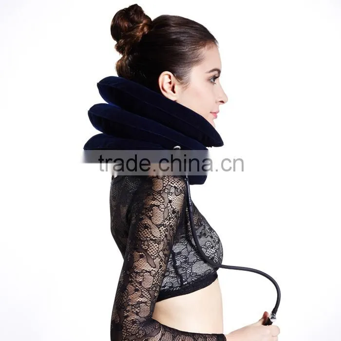 full flannel inflatable air neck traction /Soft Air-pressure Neck Traction cervical collar/cervical traction device