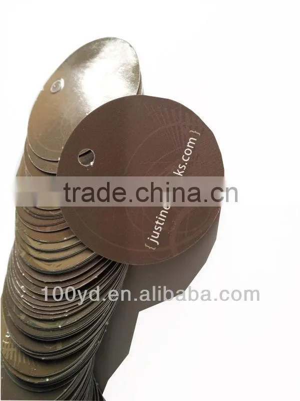 250g coated paper round tag printing
