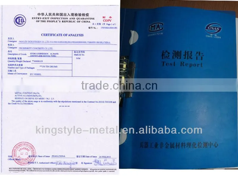 Super high flash aluminum paste for car