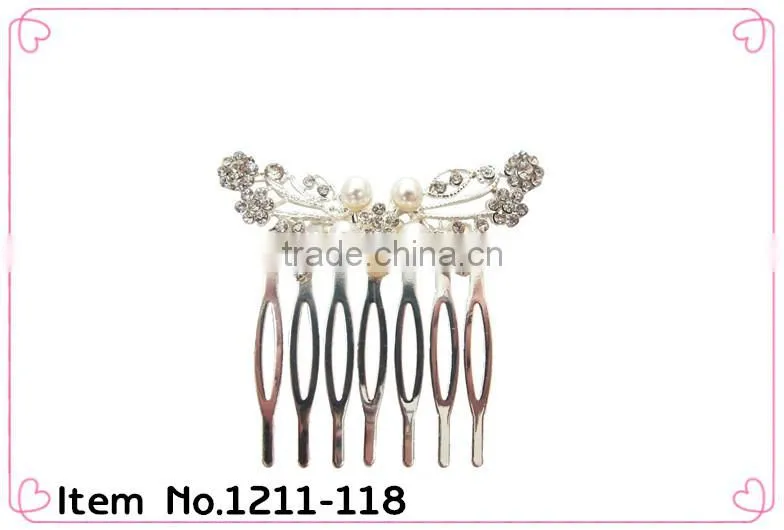 Hot sale!!!silver titanic butterfly hair combs
