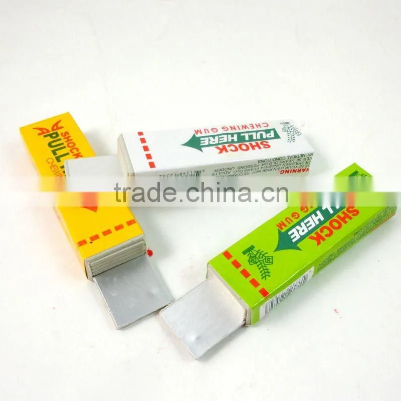 Funny electric shock chewing gum.