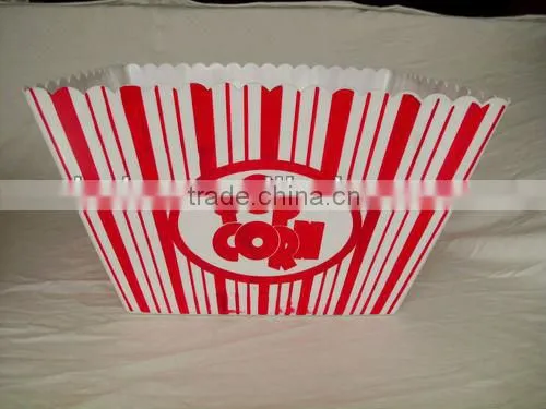 disposable square plastic popcorn bowls