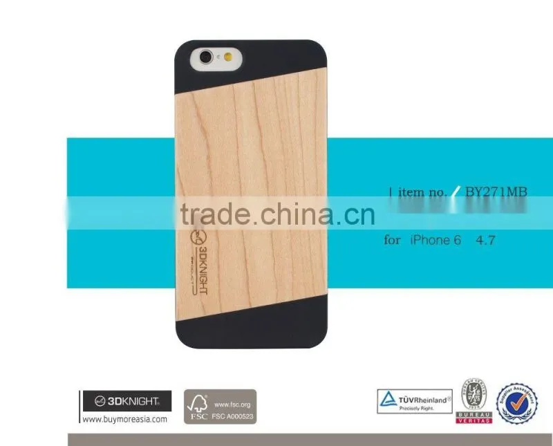 OEM Wood Factory Private Label Laser Engraving LOGO for i Phone 6 Cover, for iPhone 6s Plus Bamboo Wooden Bumper Cases Universal