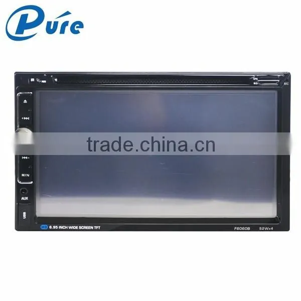 Factory directly supply double din 6.95" car dvd player with bluetooth fm am TV