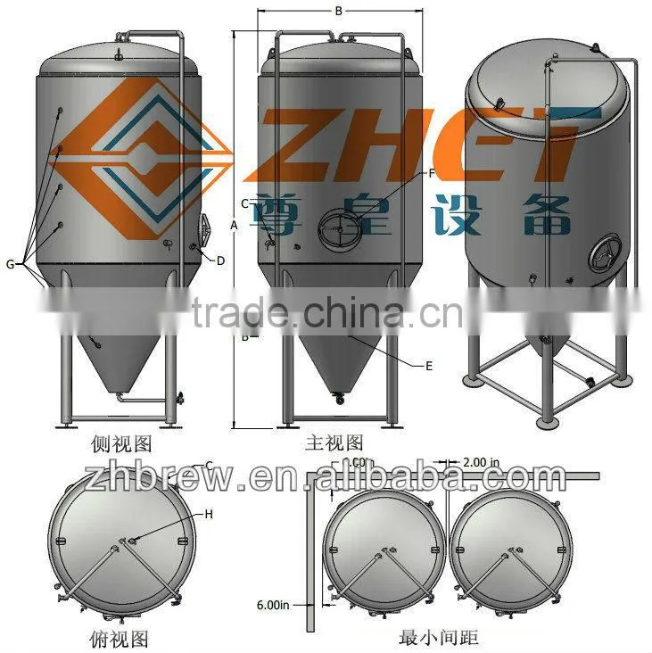 conical beer fermenter beer equipment for sale used SUS304