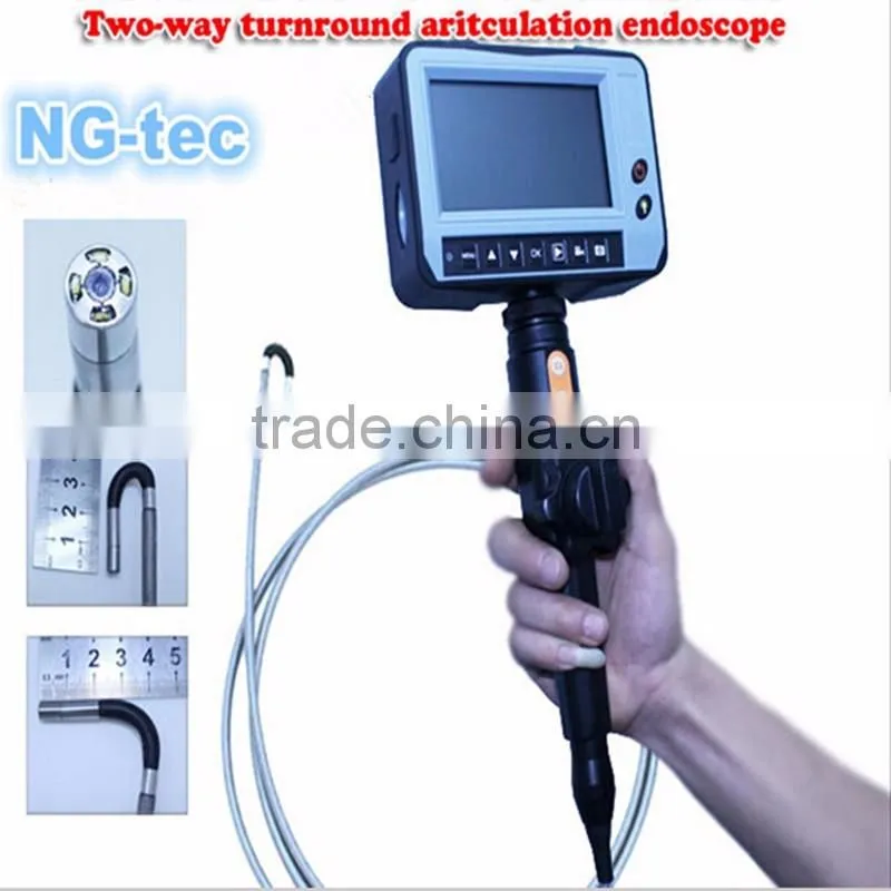 Pipeline maintenence detection tool 2ways articulating Industrial borescope 8.5mm videoscope endoscope with Joystick control