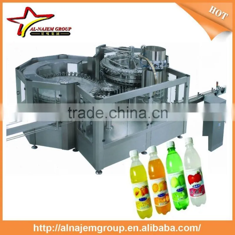 Automatic soft drink complete production line in filling machine