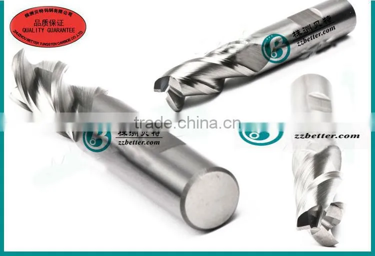 solid carbide end mill for hardest steel