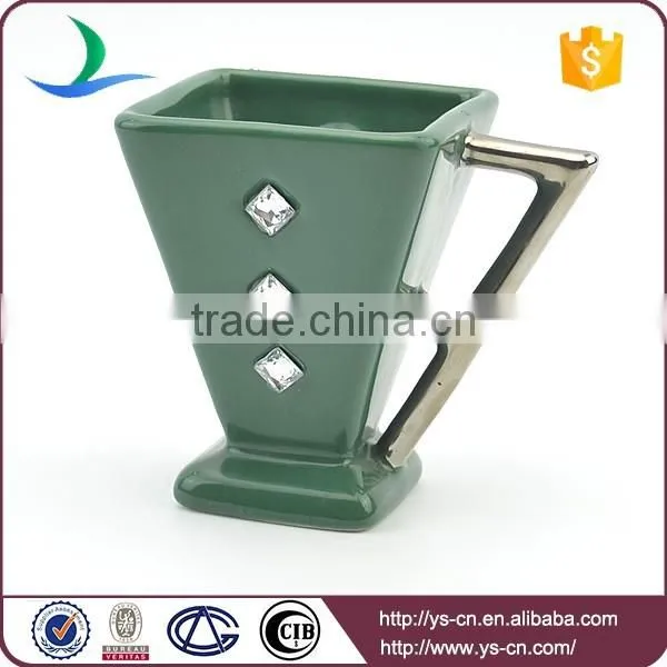 Silver plated ceramic tea set made in china
