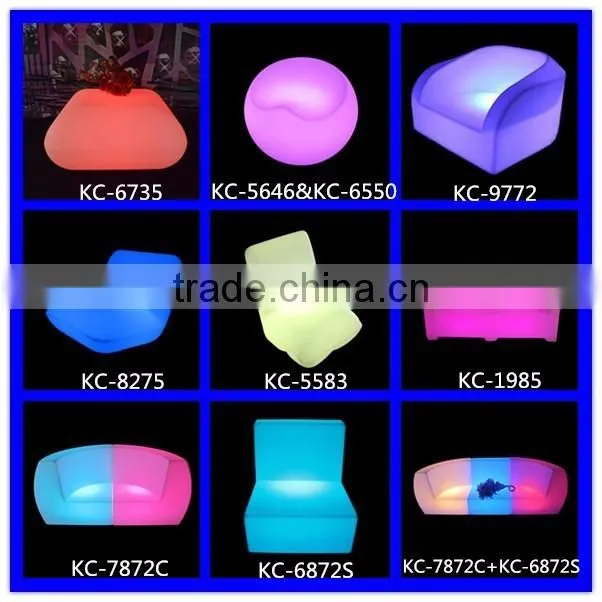 Waterproof Plastic LED Bar Stools Pub Furniture KC-1140