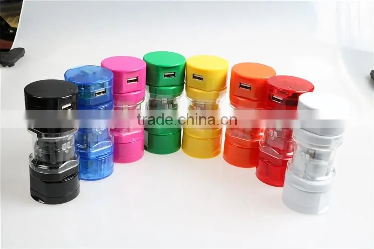 2016 promotion gift item multi world international travel adapter low price with USB port from china factory directly