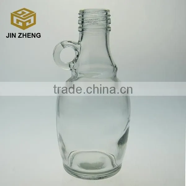 Custom empty 550ml glass bottle for wine prices with handle