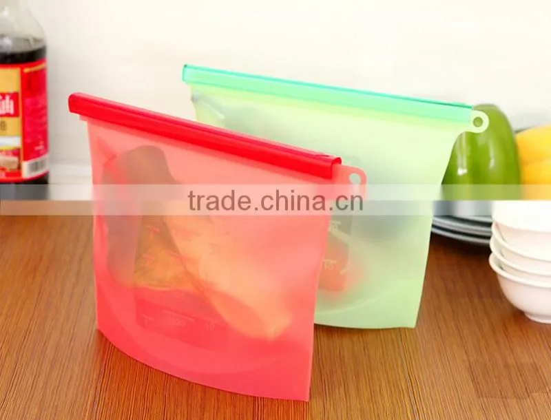 Wholesale Stock Portable Silicone Food Seal Freshness Protection Bag