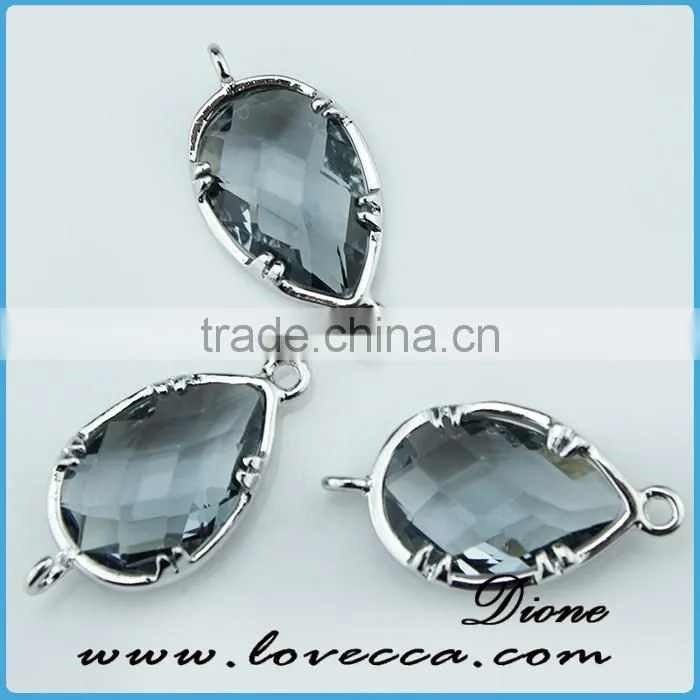Hot selling high quality blue color glass natural birthstone pendants