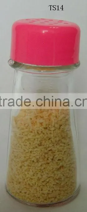 2016 mini clear cylinder glass spice shaker storage food with plastic lid