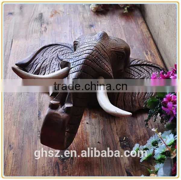 European style wall decor resin wall-mounted elephant head for sale