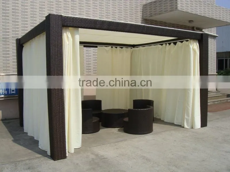 Poly rattan gazebo