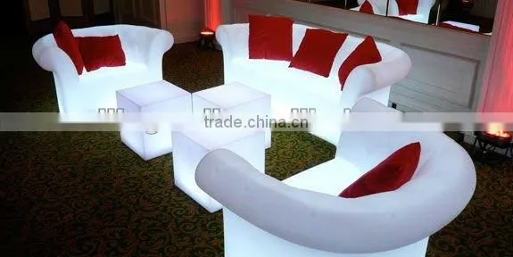 rechargeable led recliner barcelona hotel reception furniture sofa led light