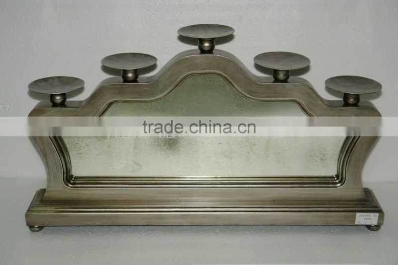 glass wooden candle holder